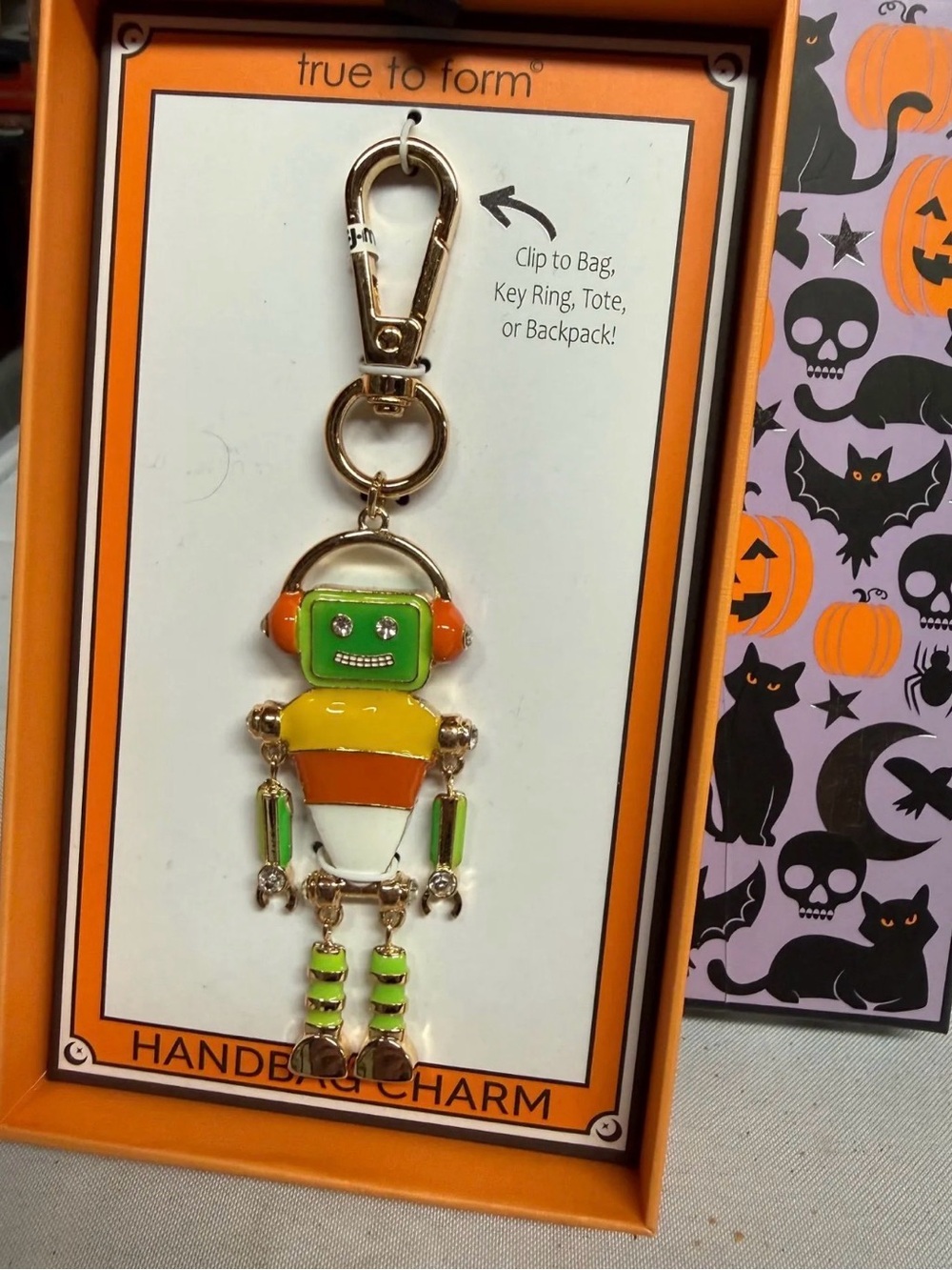 Halloween Robot Keychain Bag Charm
